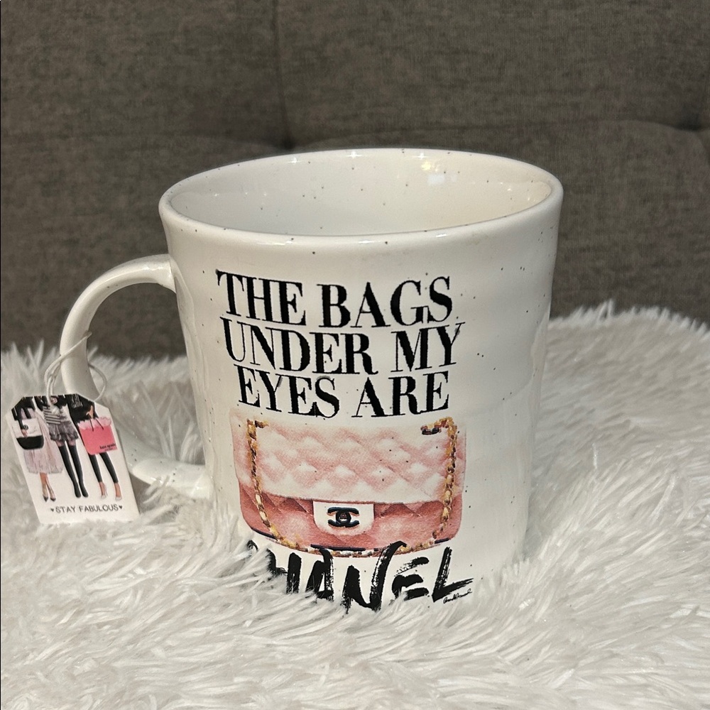 Fashion White and Pink Designer Mug